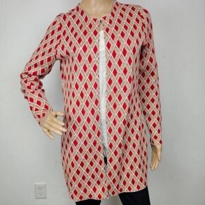 J. McLaughlin Fontaine Open sweater cardigan jacket long sleeves cotton medium